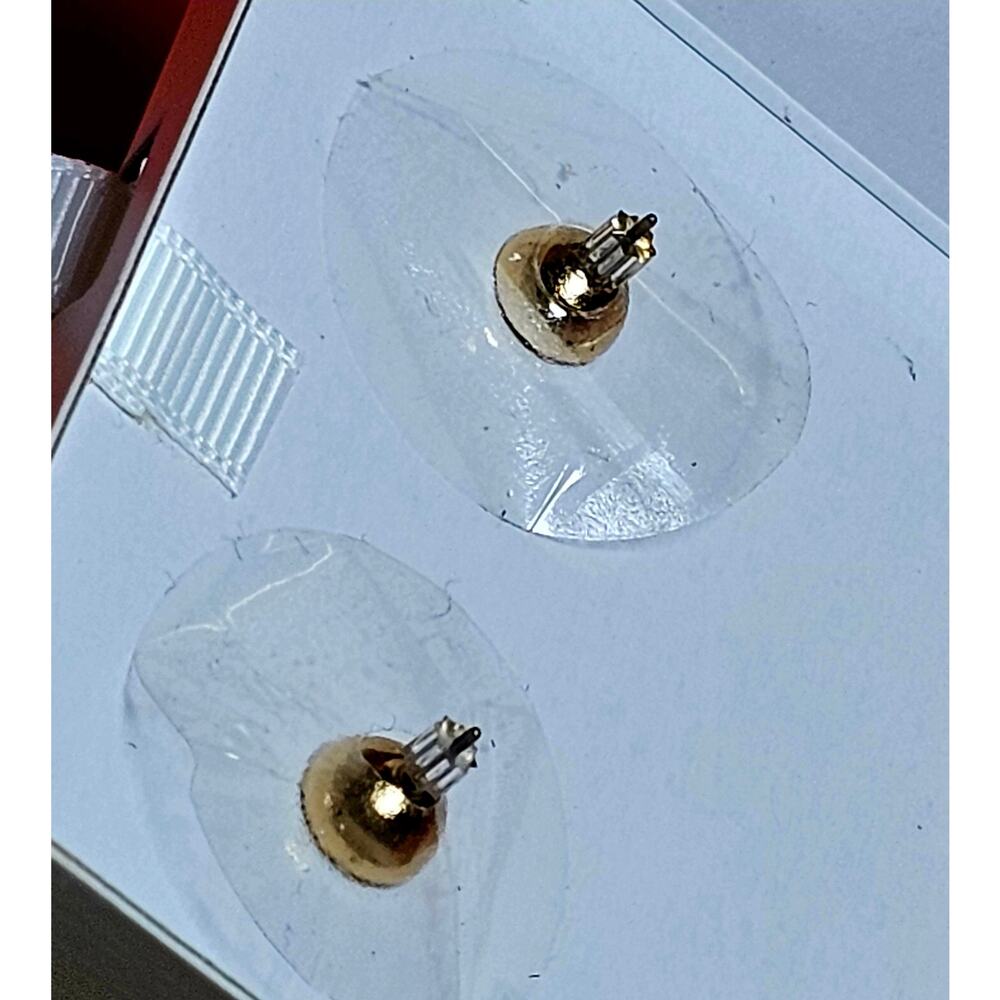 🍓 NIB Piper K Glass Stone Strawberry Flower Dangle Earrings 🌸 - Picture 5 of 6